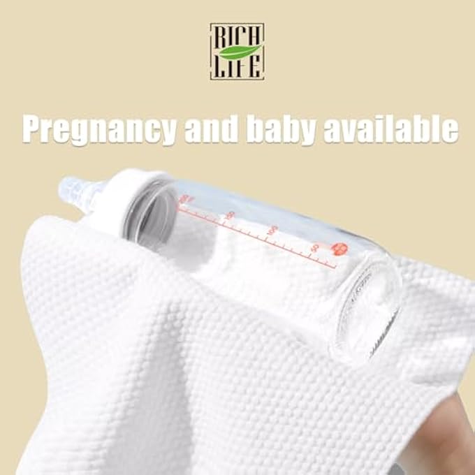 Rich Life DISPOSABLE FACE TOWEL, COTTON TISSUE SOFT DRY WIPES, SIMPLE CLEANING FACIAL TISSUES DRY WET DUAL PORTABLE USE FOR SENSITIVE SKIN & BABY & MAKEUP REMOVER & PERSONAL CARE,PACK OF 20 - Image 4